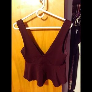 Silence + Noise Peplum shirt